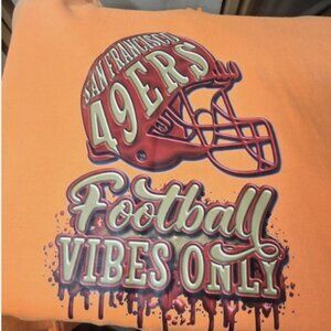 49ers orange hoodie medium men